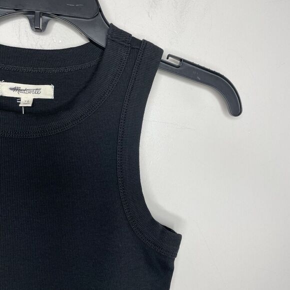 MADEWELL Crop Tank Women XS Supima Rib Sleeveless Top NEW Cotton Stretch NF469 - Picture 5 of 15